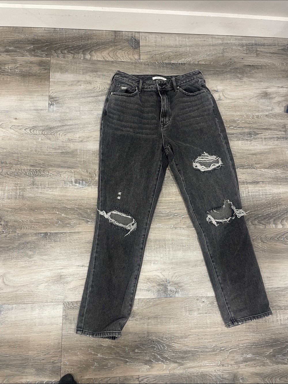 PacSun Black Distressed Boyfriend Jeans